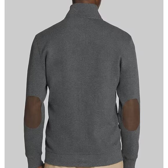 Jos. A. Bank Textured Mock Neck Full Zip, Extra Large XL, Grey - Picture 2 of 10